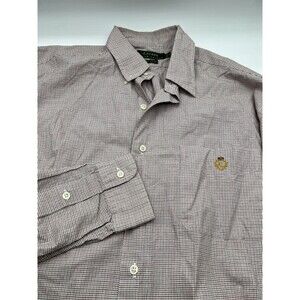 Lauren Ralph Lauren Green Label Men‎ Button Down Shirt Size Large 100% Cotton